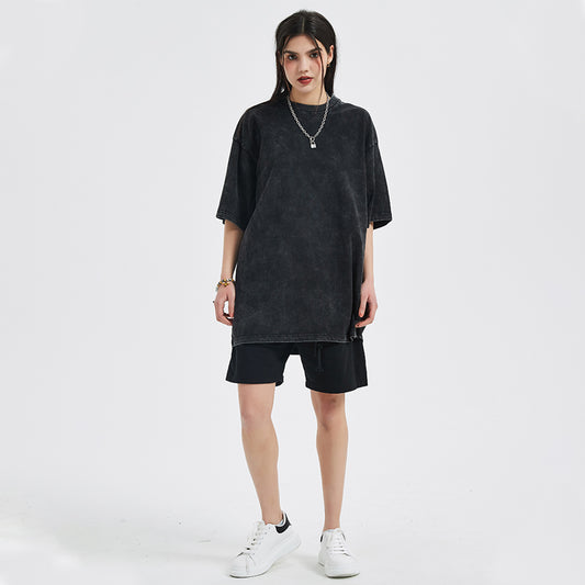 Acid washed T-shirt,Acid washed oversized t-shirt